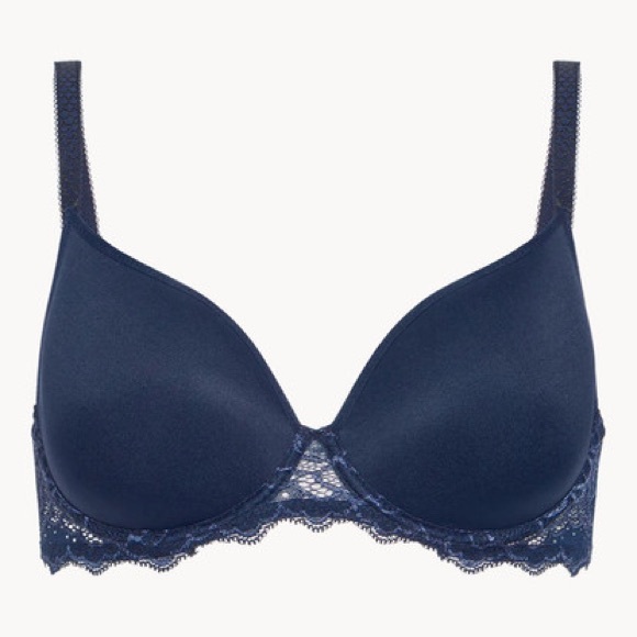 NWT Simone Perele Navy Blue Lace Bra - Picture 2 of 6